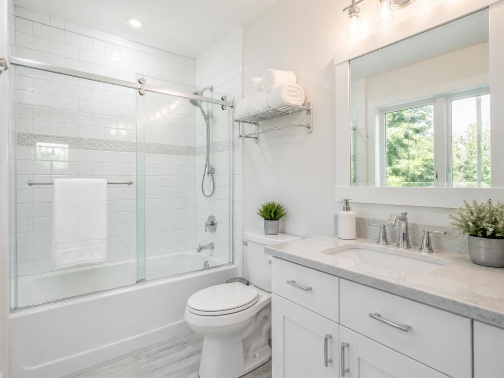 Sparkling clean bathroom after a Sweeping Beauty deep clean